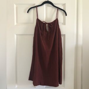 ⭐️NEW⭐️ H&M Burgundy Red Cami Dress Spaghetti Strap Textured XS